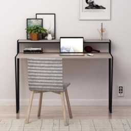 FWStyle Pal 2 Tier Mocha Grey Study Desk - Size: 91.5 x 124 x 57.6cm - Wilko - thumbnail 5