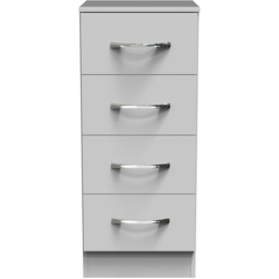 Crowndale Avon 4 Drawer White Matt Bedside Cabinet Ready Assembled - Wilko - thumbnail 4