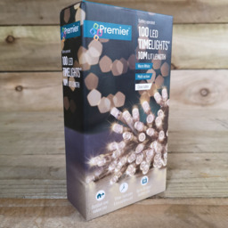 Premier TimeLights 100 Warm White LED Multi-Function Christmas String Light 10m - Size: 140 x 5 x 5cm - Wilko - thumbnail 7