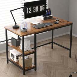 Chicago 2 Adjustable Shelf Computer Desk Brown - Size: 75 x 100 x 50cm - MCC - Wilko - thumbnail 1