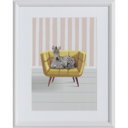 Relaxing Baby Animal Framed Print - White - Size: 28 x 35 x 3 - Wilko - thumbnail 4