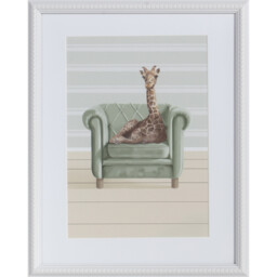 Relaxing Baby Animal Framed Print - White - Size: 28 x 35 x 3 - Wilko - thumbnail 3