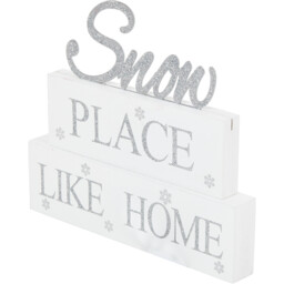 Snow Place Like Home Decoration - Silver - Wilko - thumbnail 3