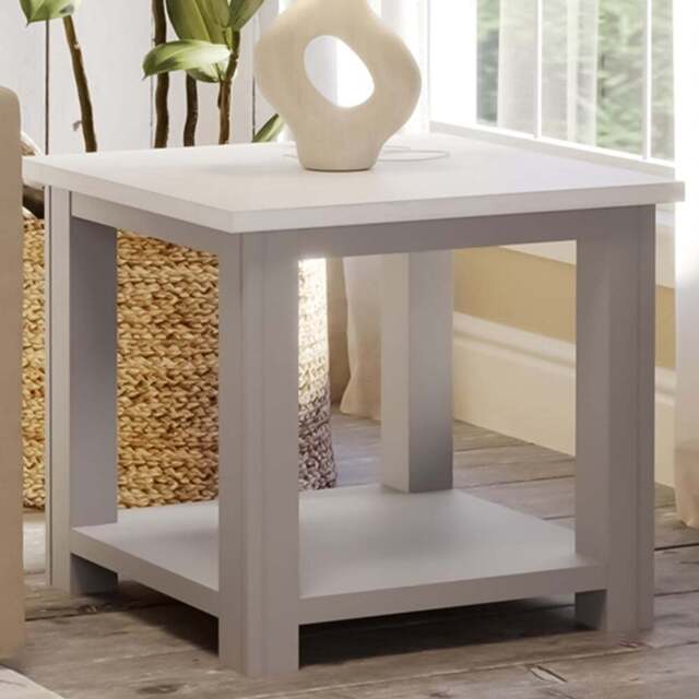 Baumhaus Greystone Single Shelf Grey Lamp Table - Wilko - image 1
