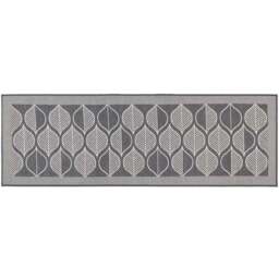 JVL Expression Leaves Rubber Backed Door Runner 50 x 150cm - Size: 150 x 50 x 0.3cm - Grey - Wilko - thumbnail 1