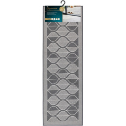 JVL Expression Leaves Rubber Backed Door Runner 50 x 150cm - Size: 150 x 50 x 0.3cm - Grey - Wilko - thumbnail 4