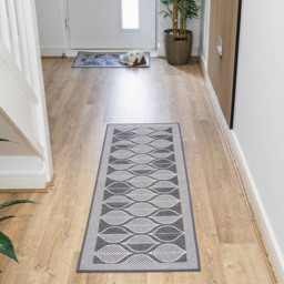JVL Expression Leaves Rubber Backed Door Runner 50 x 150cm - Size: 150 x 50 x 0.3cm - Grey - Wilko - thumbnail 3