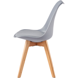 Eva Set of 2 Grey Padded Dining Chairs - MCC - Wilko - thumbnail 6