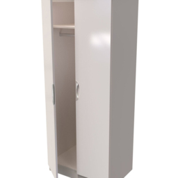 Crowndale Camden Ready Assembled 2 Door Kashmir Gloss Wardrobe - Cream - Wilko - thumbnail 7