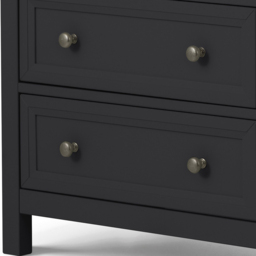 Julian Bowen Maine 6 Drawer Anthracite Wide Chest of Drawers - Black - Wilko - thumbnail 5