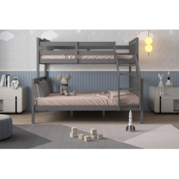 Flair Wooden Grey Zoom Triple Bunk Bed - Size: Single + Double - Wilko - thumbnail 5