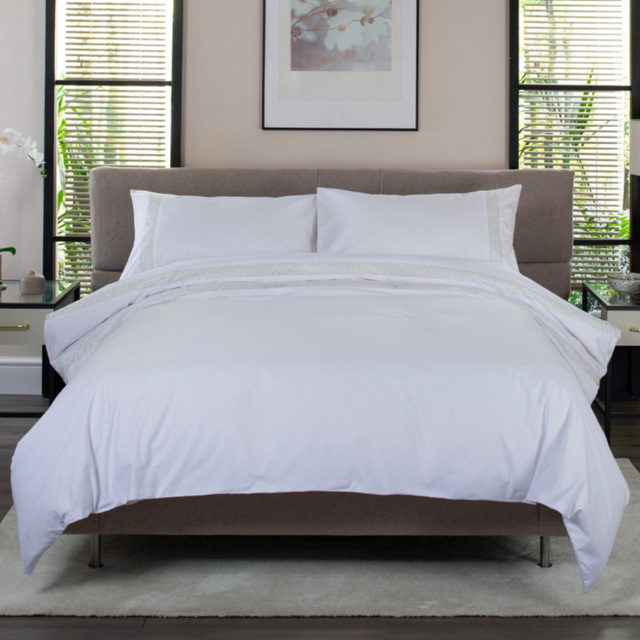 The Lyndon Company Organdie Swirl Double 200 Thread Count Duvet Set - Blue - Wilko - image 1