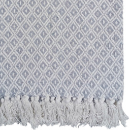 Rapport Home Silver Eden Recycled Cotton Geometric Throw 127 x 152cm - Size: 7 x 152 x 127cm - Wilko - thumbnail 4