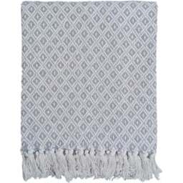Rapport Home Silver Eden Recycled Cotton Geometric Throw 127 x 152cm - Size: 7 x 152 x 127cm - Wilko - thumbnail 1