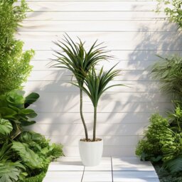 Dragon Tree in Ceramic Pot - Green and White - Wilko - thumbnail 3
