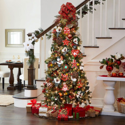 Living and Home Christmas Tree Wood Chip Decoration 30 Pack - Size: 2.1 x 29.6 x 19.9cm - Red - Wilko - thumbnail 3