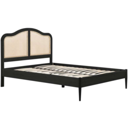 Birlea Leonie King Size Black Bed with Rattan Headboard - Wilko - thumbnail 3