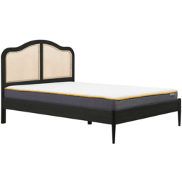 Birlea Leonie King Size Black Bed with Rattan Headboard - Wilko - thumbnail 4