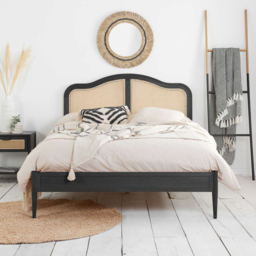 Birlea Leonie King Size Black Bed with Rattan Headboard - Wilko - thumbnail 7