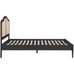 Birlea Leonie King Size Black Bed with Rattan Headboard - Wilko - thumbnail 6