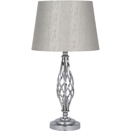 Pacific Lifestyle Jenna Silver Metal Twist Table Lamp - Wilko - thumbnail 1