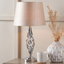 Pacific Lifestyle Jenna Silver Metal Twist Table Lamp - Wilko - thumbnail 3