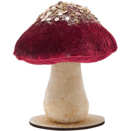 The Christmas Gift Co Red Velvet Mushroom 15cm - Size: 17 x 15.5 x 15.5cm - The Christmas Gift Co. - Wilko - thumbnail 4