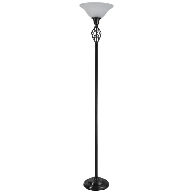 Black Classic Torchiere Lamp - Wilko - image 1