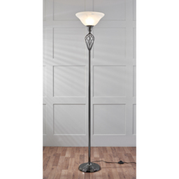 Black Classic Torchiere Lamp - Wilko - thumbnail 4