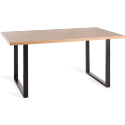 Bentley Designs Ramsay 6 Seater Rustic Oak Effect Melamine Dining Table with U Shape Legs - Brown - Wilko - thumbnail 3