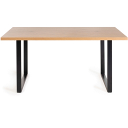 Bentley Designs Ramsay 6 Seater Rustic Oak Effect Melamine Dining Table with U Shape Legs - Brown - Wilko - thumbnail 4