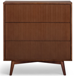 Teamson Home Tremolo 3 Drawer Walnut Dresser - Wilko - thumbnail 4