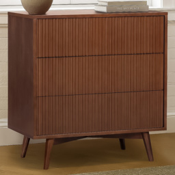 Teamson Home Tremolo 3 Drawer Walnut Dresser - Wilko