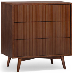 Teamson Home Tremolo 3 Drawer Walnut Dresser - Wilko - thumbnail 3