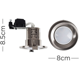 ValueLights Brushed Chrome Cool White LED Ceiling Downlight 10 Pack - Silver - Wilko - thumbnail 6