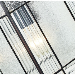 Happy Homewares Clear Glass Tiffany Square and Rectangular Panels Pendant Shade - Size: 22 x 17 x 17cm - Wilko - thumbnail 3