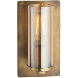 Merano Palermo Brass Patina and Champagne Lustre Glass Wall Lamp - Size: 13.8 x 14 x 25cm - Brown - Wilko - thumbnail 4