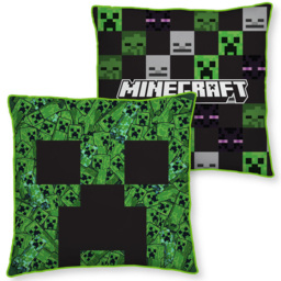 Minecraft Print Square Cushion Green - Wilko - thumbnail 4