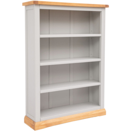 Bomporto 4 Shelf Light Grey Wide Bookcase - Wilko - thumbnail 4