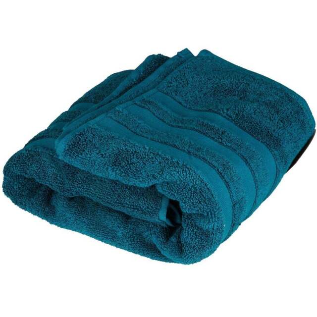 Turkish Cotton Teal Bath Towel - Wilko - image 1