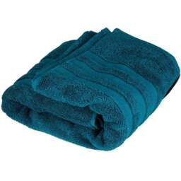 Turkish Cotton Teal Bath Towel - Wilko - thumbnail 1