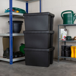 Wham 45L Black Bam Storage Box with Lid 3 Pack - Wilko - thumbnail 7