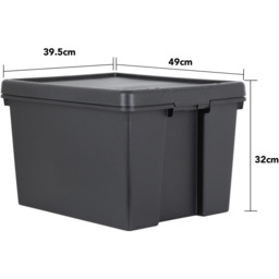 Wham 45L Black Bam Storage Box with Lid 3 Pack - Wilko - thumbnail 6
