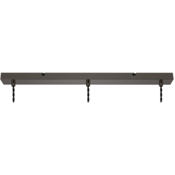 Cosylyte Marlo Matt Black Base Smoky Glass 3 Light Bar Pendant Light - Size: 64 x 22 x 19.5cm - Wilko - thumbnail 7