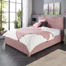 Aspire Single Blush Boucle Upholstered Garland Ottoman Bed Frame - Pink - Aspire Beds - Wilko - thumbnail 6