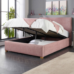Aspire Single Blush Boucle Upholstered Garland Ottoman Bed Frame - Pink - Aspire Beds - Wilko - thumbnail 7