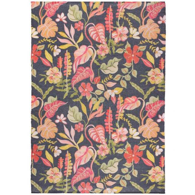 Furn Tropical Bloom Black Floral Print Rug 120 x 170cm - Wilko - image 1