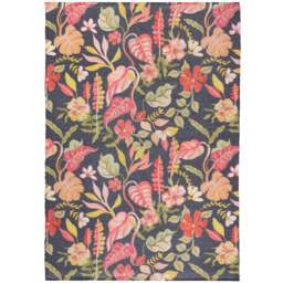 Furn Tropical Bloom Black Floral Print Rug 120 x 170cm - Wilko - thumbnail 1