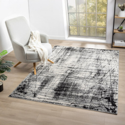 Desire Rugs Obsidian Grey Oblique Abstract Rug 160 x 230cm - Size: 230 x 160 x 0.8cm - Wilko - thumbnail 3
