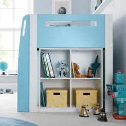 Bedmaster Lacy Blue Storage Mid Sleeper with Memory Foam Mattress - Size: Single - Wilko - thumbnail 5